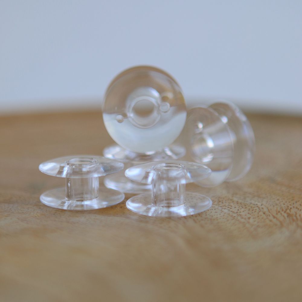 Lot de 5 canettes bombéeq plastique pour machine à coudre