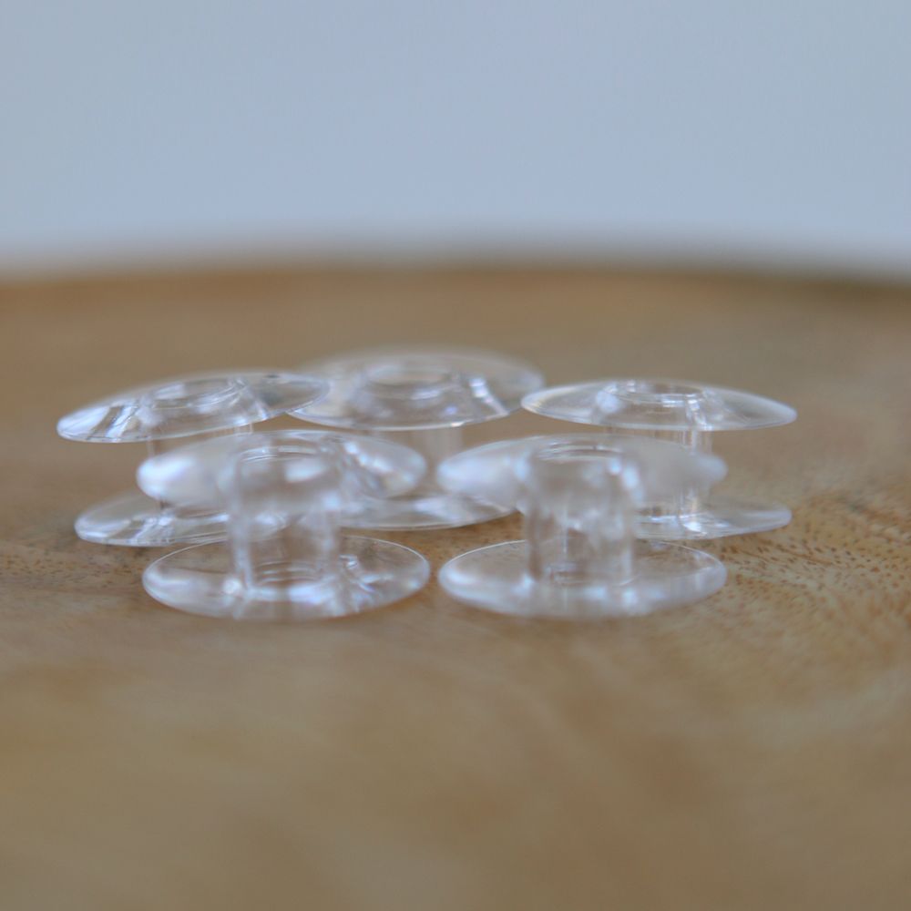 Lot de 5 canettes bombéeq plastique pour machine à coudre