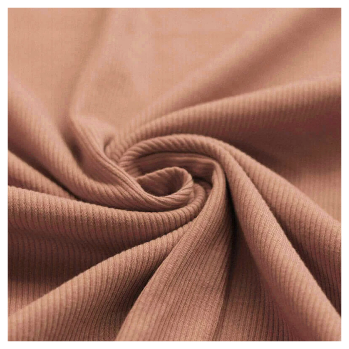 Jersey coton côtes fines coloris pêche nude Jersey coton côtes fines coloris pêche nude