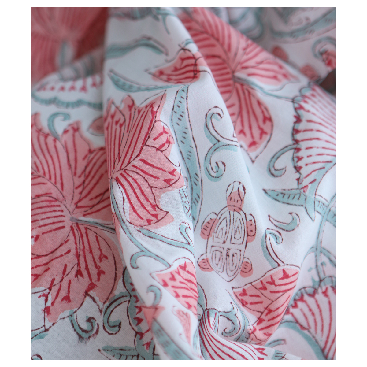 Yamini - Tissu indien coton hand block traditionnel
