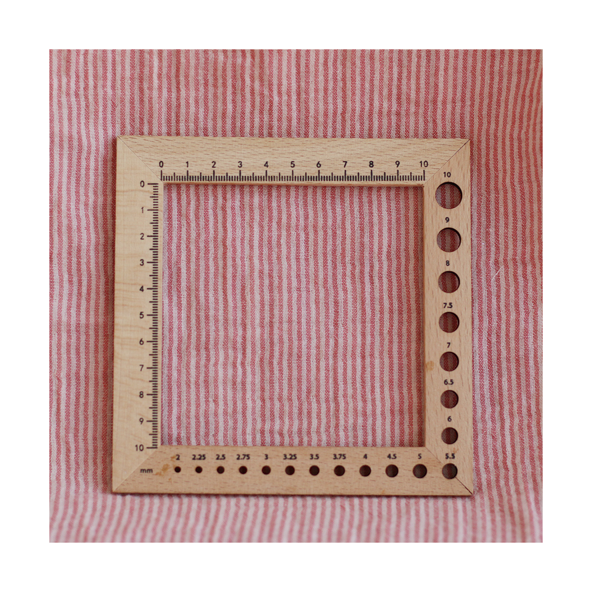 Double gaze de coton réversible rayures corail
