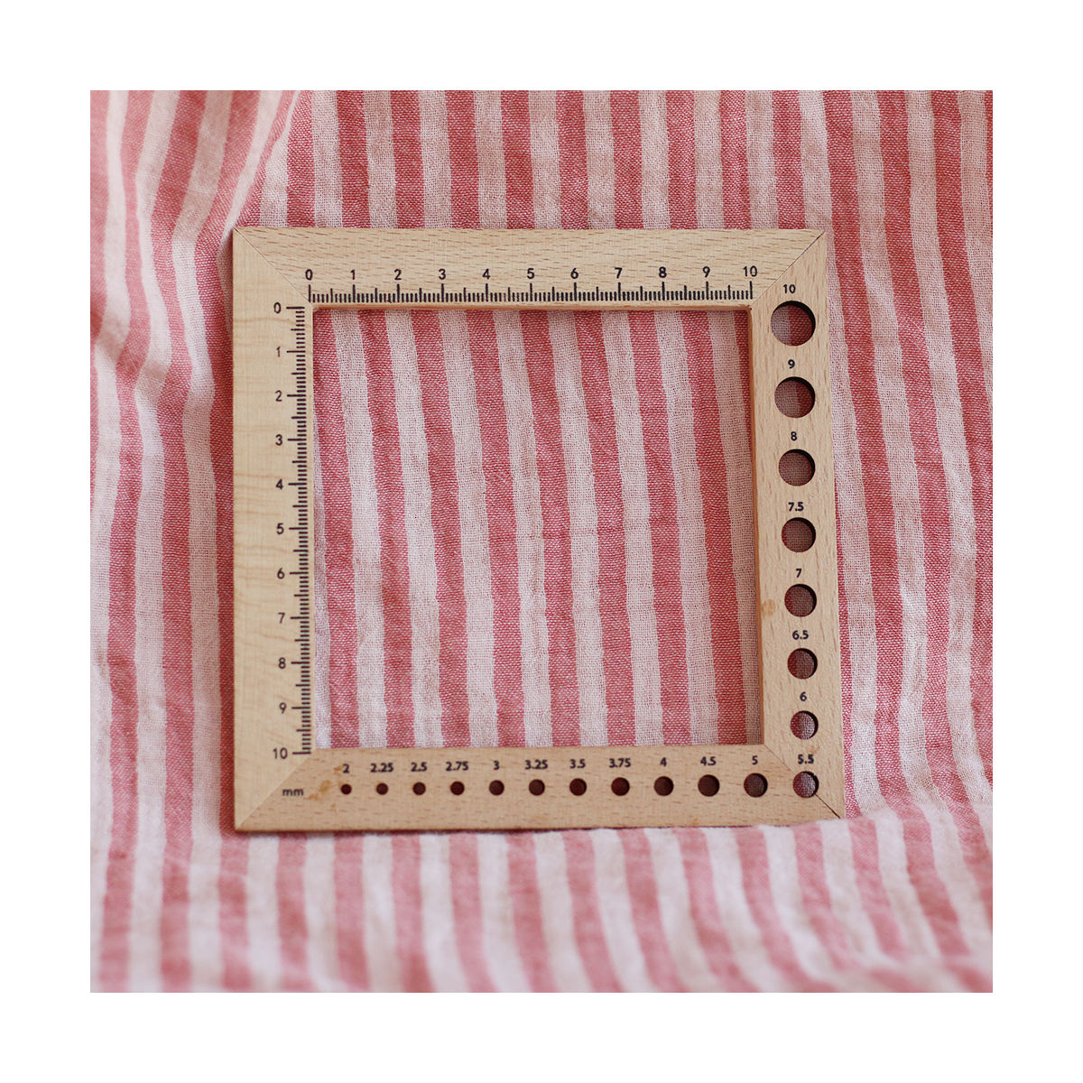 Double gaze de coton réversible rayures corail
