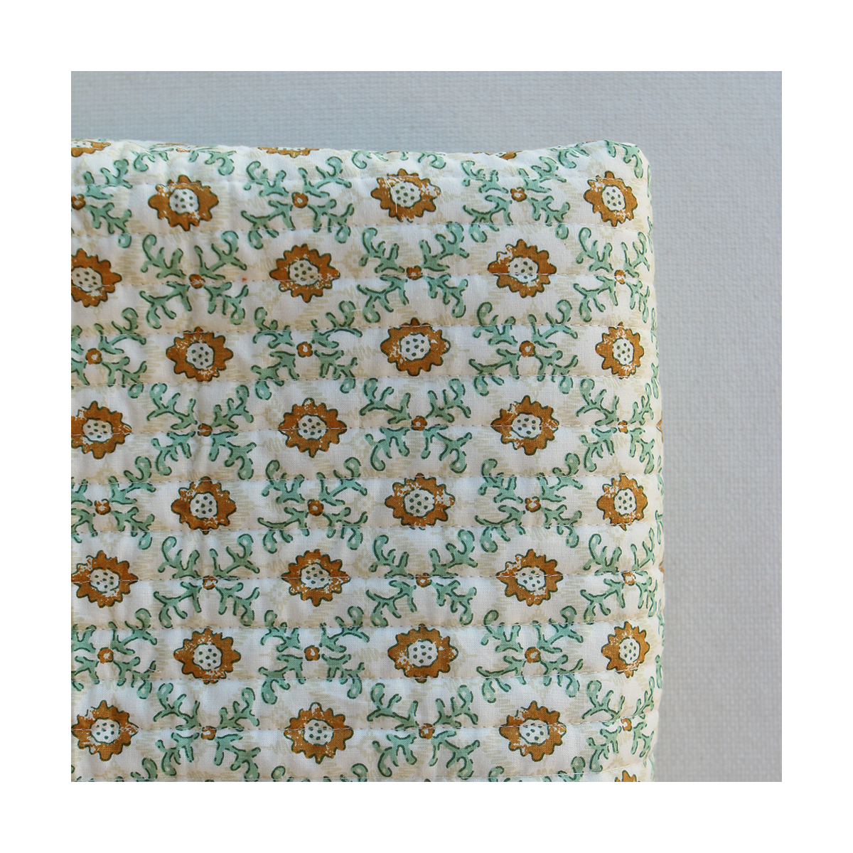 Jivan - Tissu indien matelassé double face coton hand block largeur 100cm
