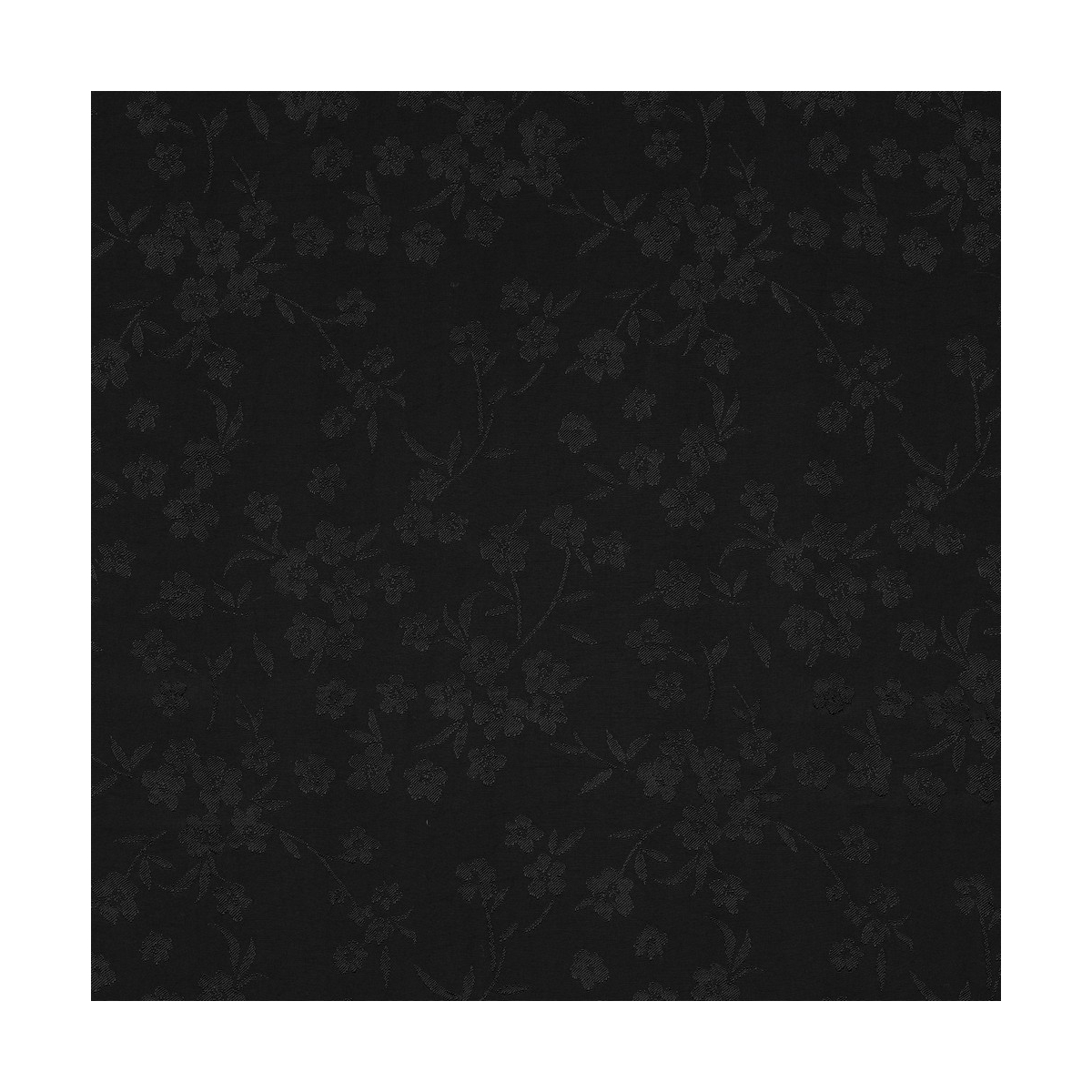 Jasmine - Viscose tissage jacquard fleuri noir