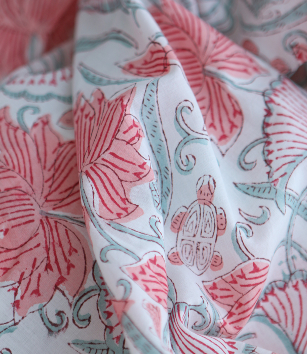 Yamini - Tissu indien coton hand block traditionnel