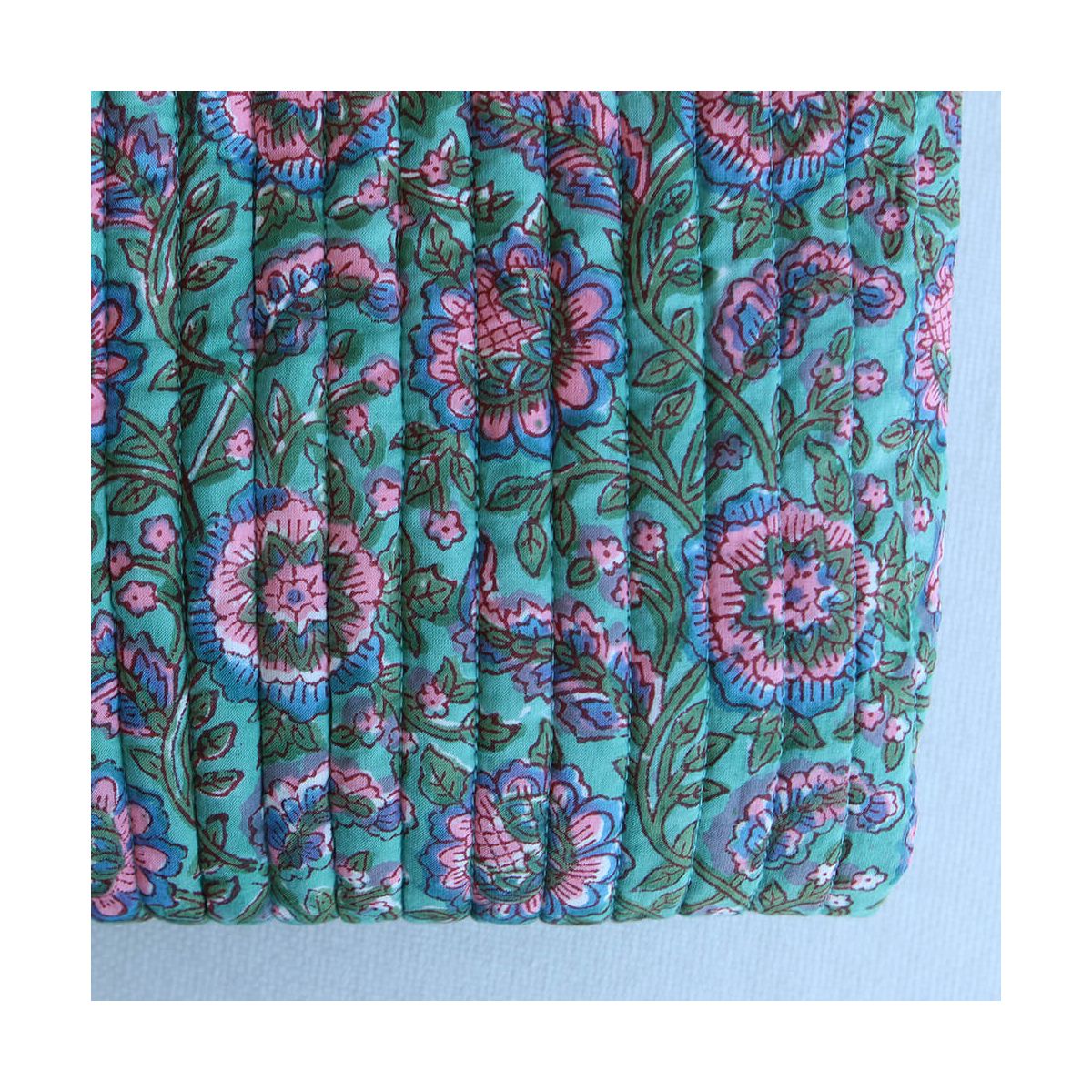 Sona - Tissu indien matelassé double face coton hand block largeur 100cm
