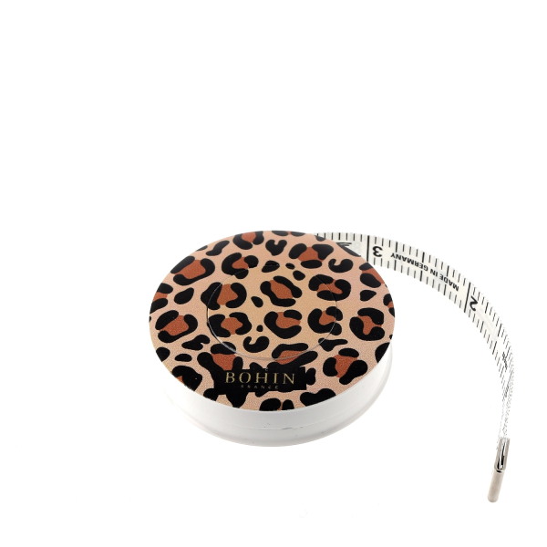 Mètre enrouleur léopard Bohin, collection Sauvage