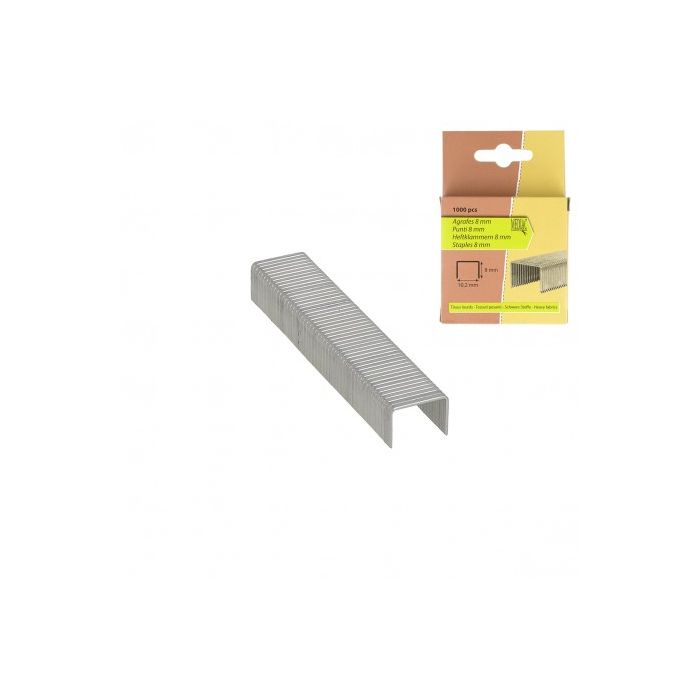 Agrafes 8 mm tissus lourds Mediac, boîte de 1000