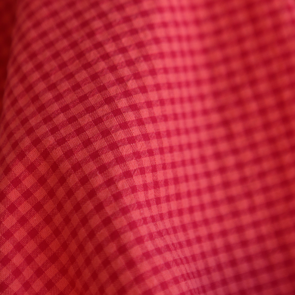 Seersucker / Coton gaufré vichy mini 3mm pastèque 2