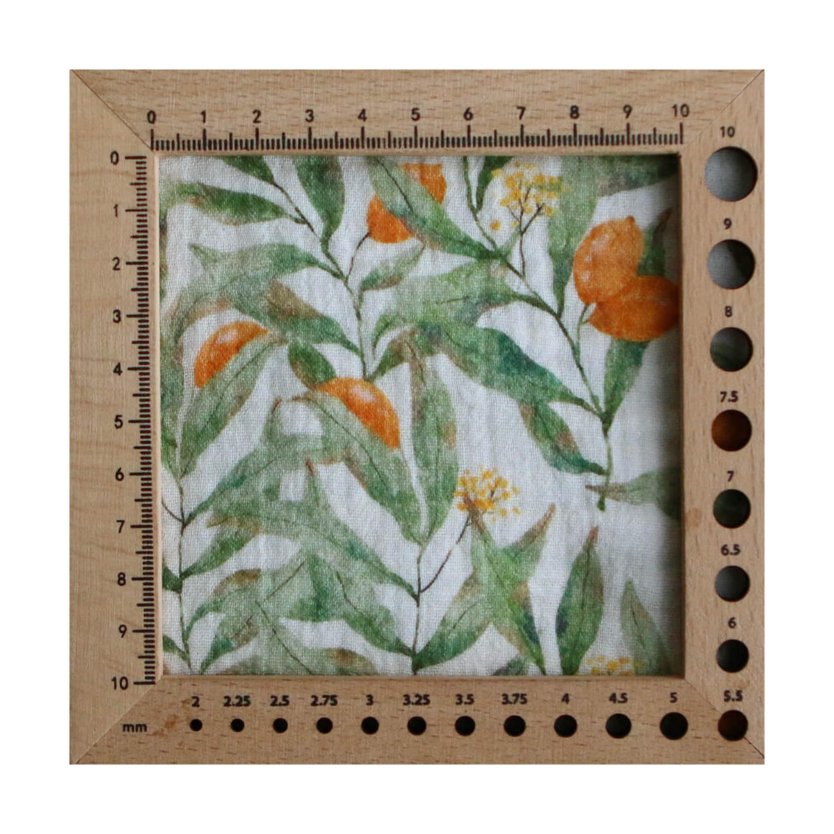 Zestine - Double gaze de coton motif feuillage et agrumes