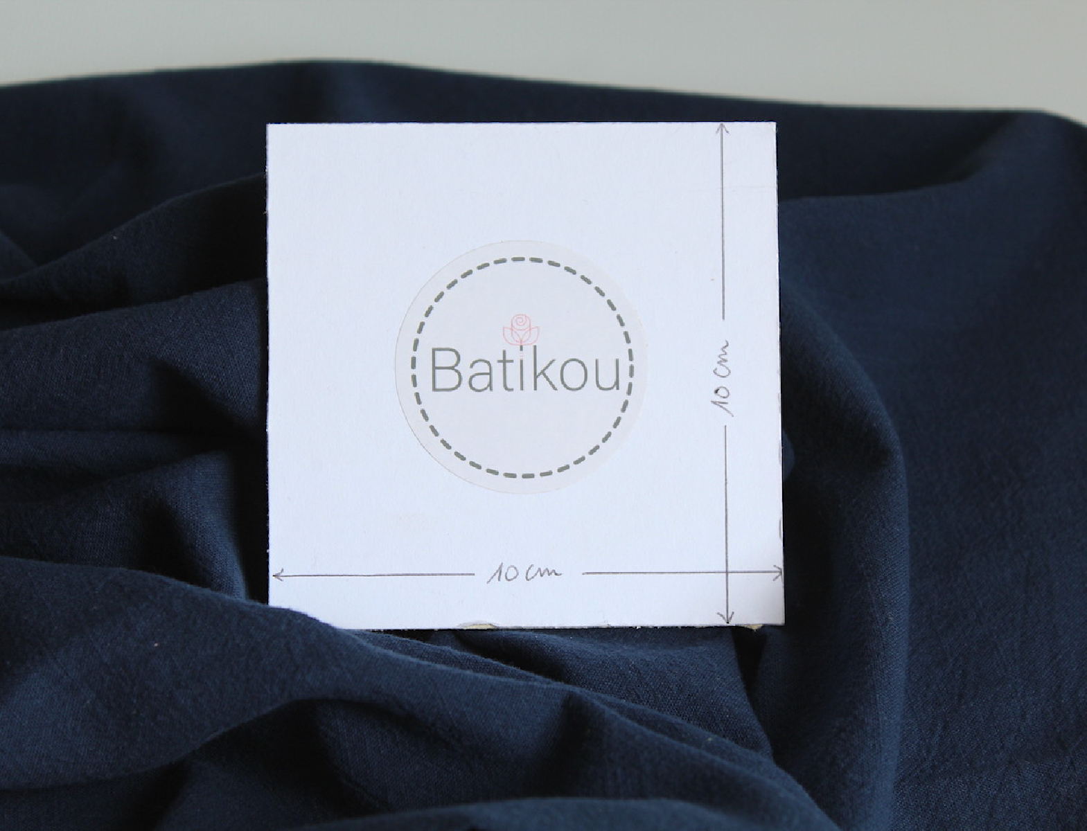 Coton lavé bio coloris bleu marine