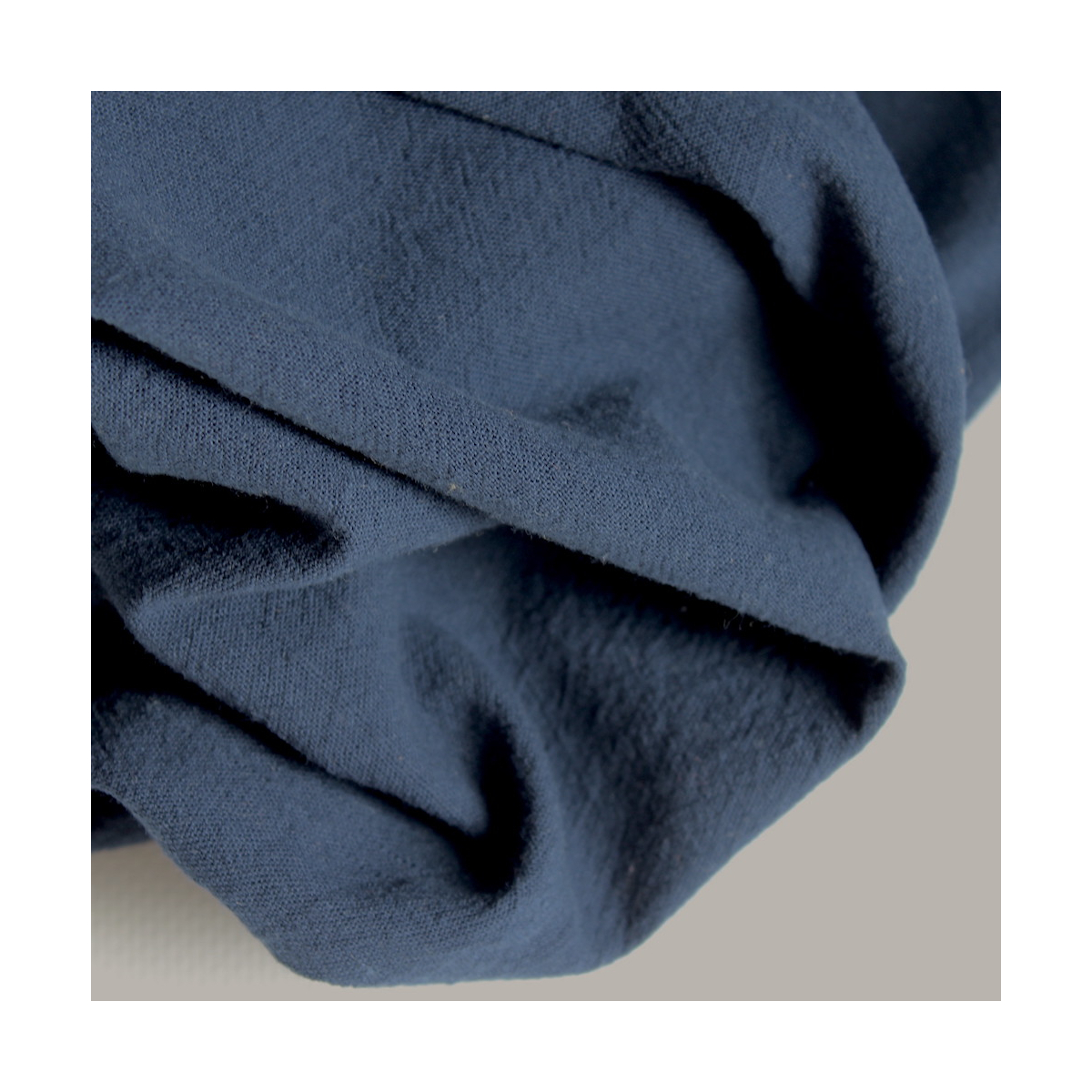 Coton lavé bio coloris bleu marine
