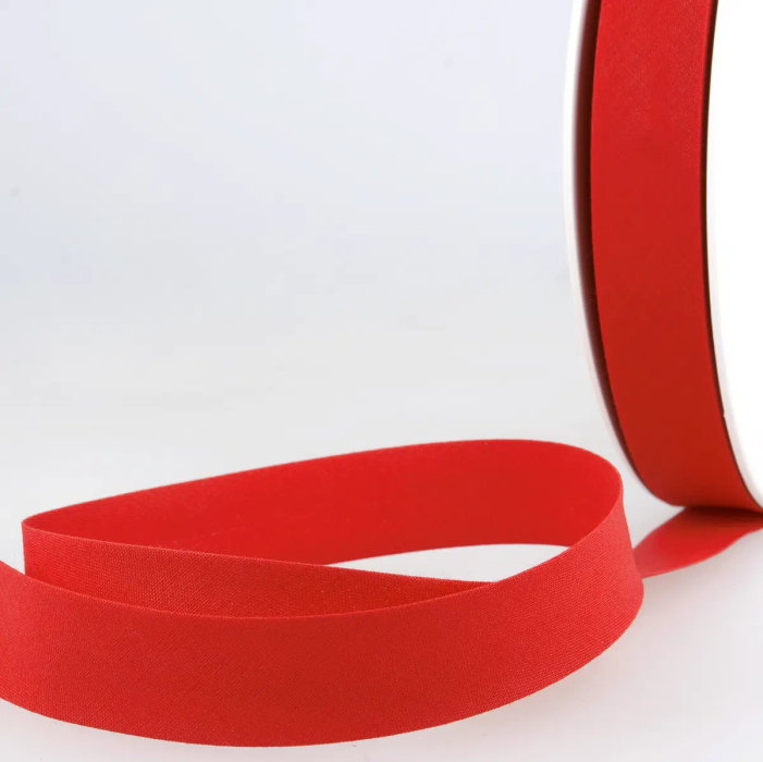 Biais replié 20mm uni coton x 1m ROUGE