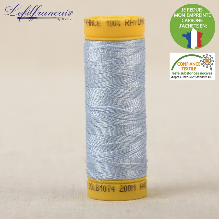 Fil viscose à broder et à coudre 200 m, Made in France