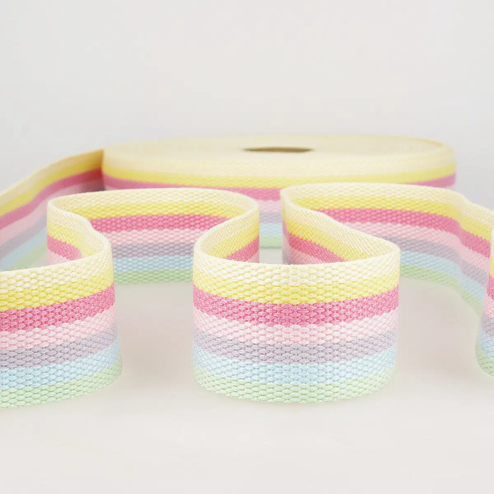 Sangle multicolore 40 mm, pour anses et bandoulières de sacs