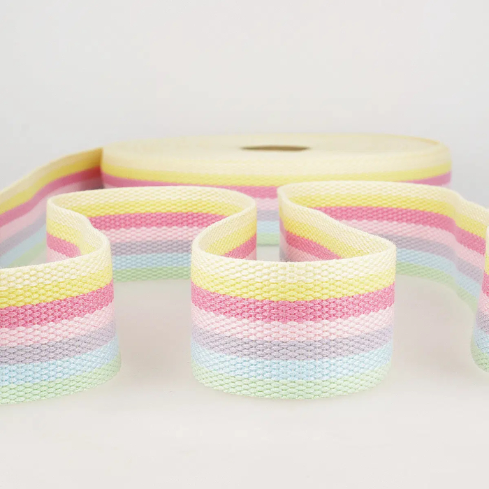 Sangle multicolore 40 mm, pour anses et bandoulières de sacs