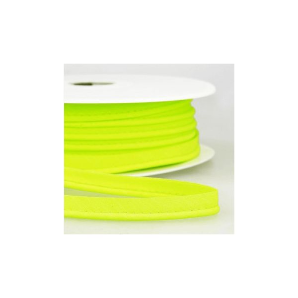 Passepoil coton 10 mm, jaune fluo