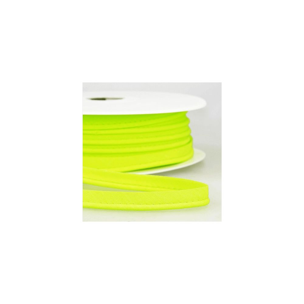 Passepoil coton 10 mm, jaune fluo