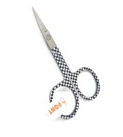 Ciseaux de broderie Pony damier noir et blanc, lames fines
