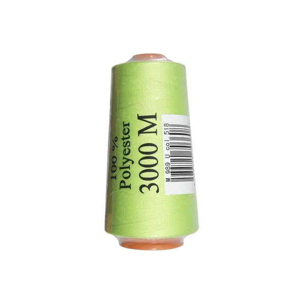 Cône de fil polyester 3000 m, pour surjeteuse et couture (coloris au choix)