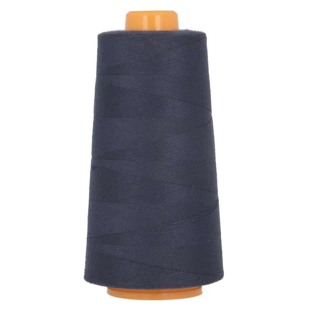 Cône de fil polyester 3000 m, pour surjeteuse et couture (coloris au choix) marine foncé