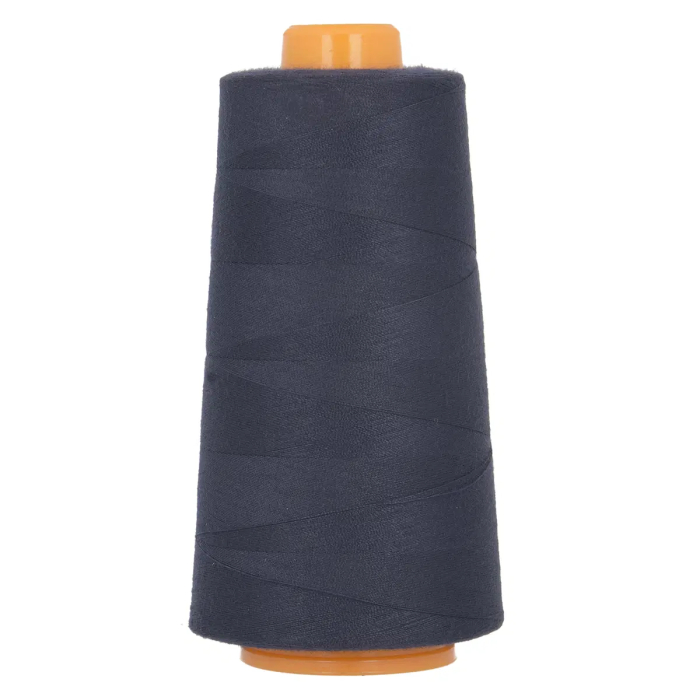 Cône de fil polyester 3000 m, pour surjeteuse et couture (coloris au choix) marine foncé