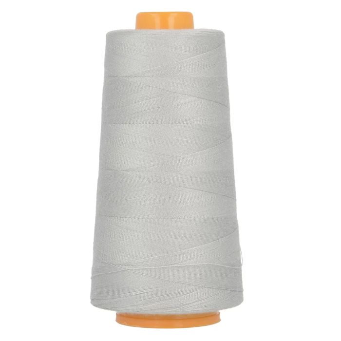 Cône de fil polyester 3000 m, pour surjeteuse et couture (coloris au choix) gris