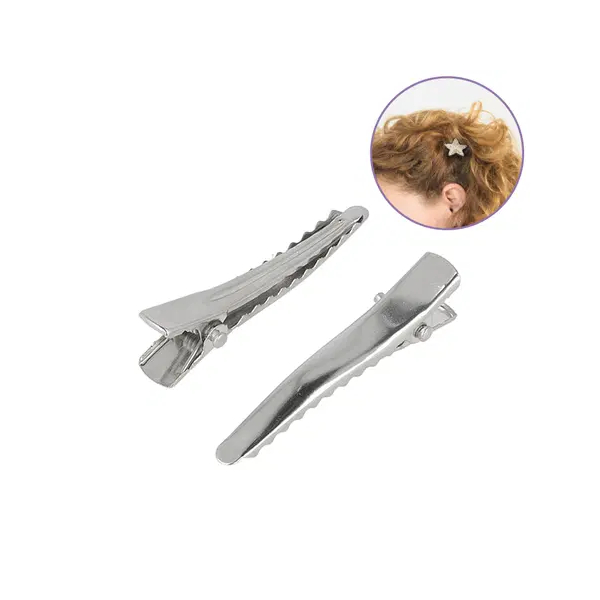 Pinces crocodile 45 mm pour barrettes, lot de 10