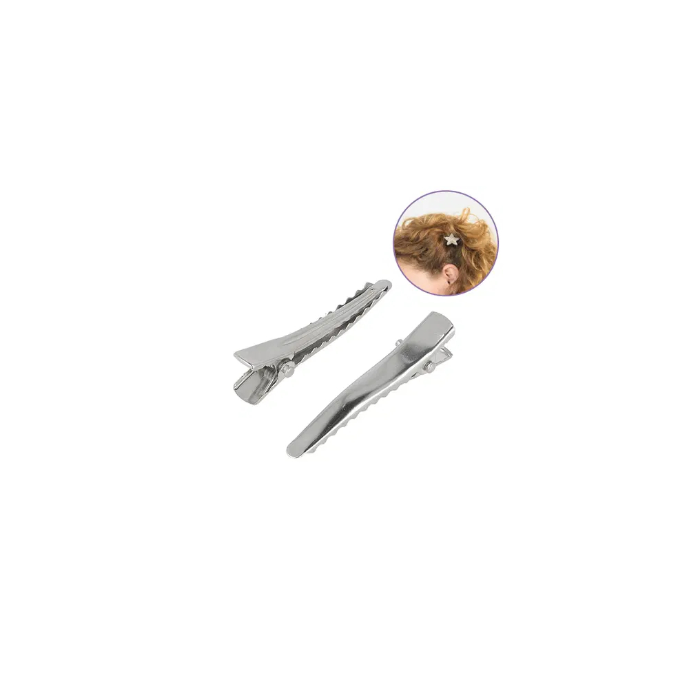 Pinces crocodile 45 mm pour barrettes, lot de 10