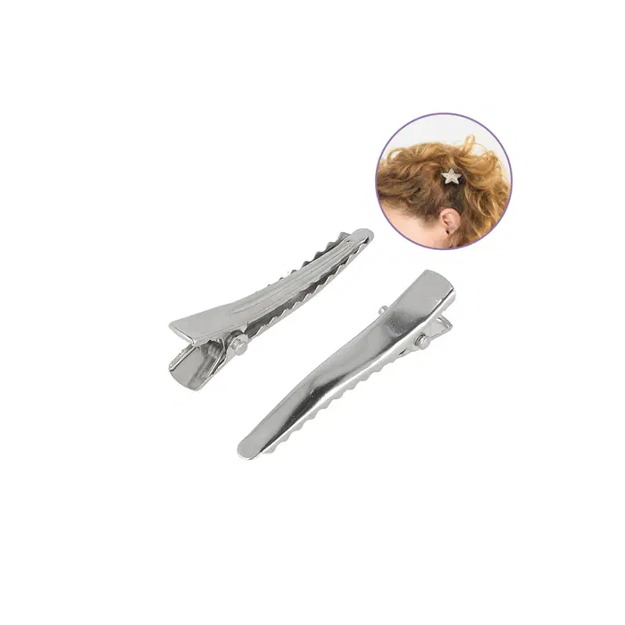 Pinces crocodile 45 mm pour barrettes, lot de 10