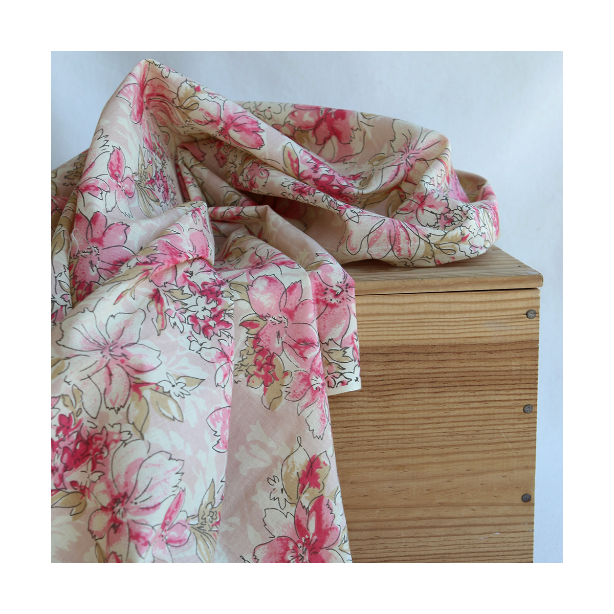 Indira - Tissu indien en coton imprimé main Hand Block