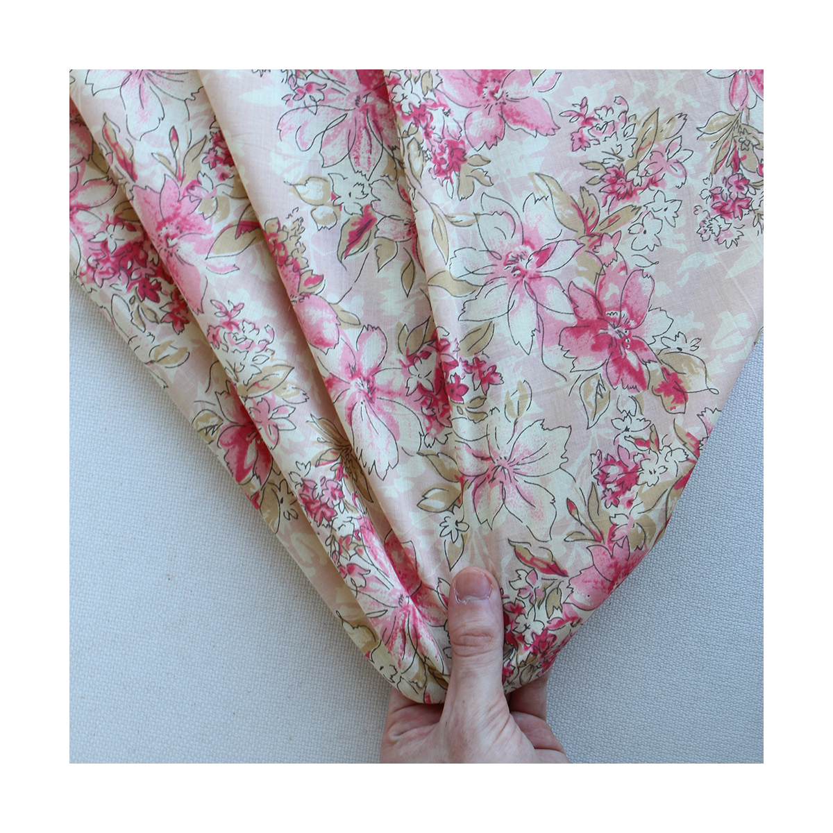 Indira - Tissu indien en coton imprimé main Hand Block
