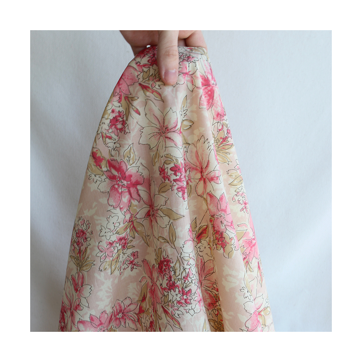 Indira - Tissu indien en coton imprimé main Hand Block