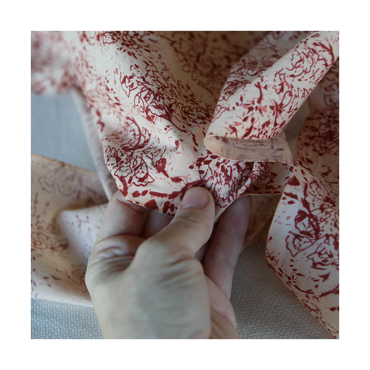 Anjali B - Tissu indien coton hand block traditionnel