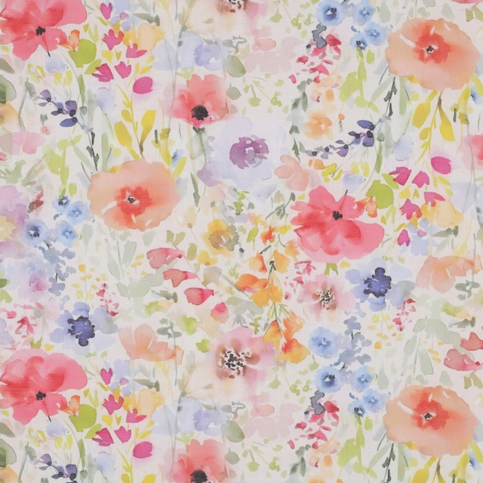 Millie - Batiste de coton douce à imprimé fleuri aquarelle