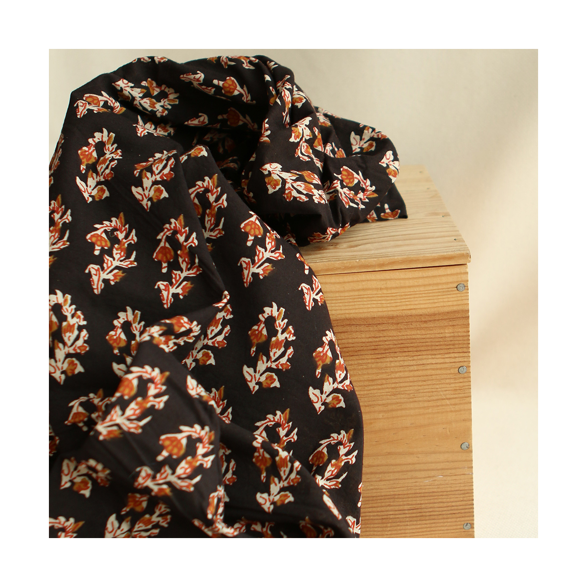 Kajal B - Tissu indien coton hand block traditionnel