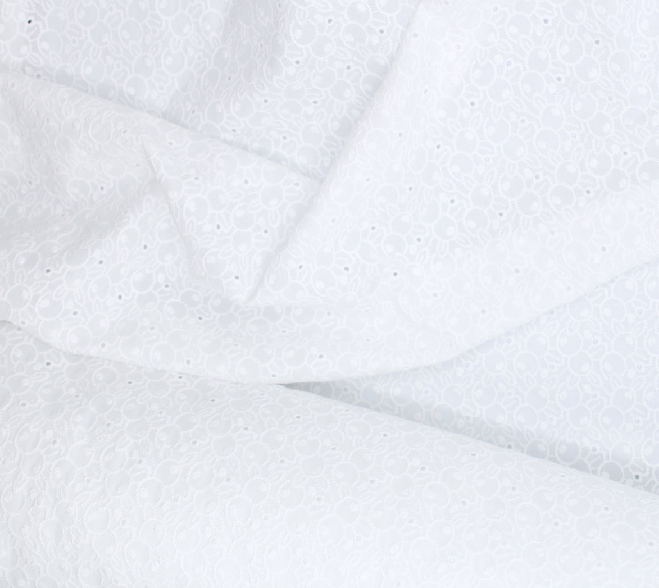 Broderie anglaise coton coloris BLANC Qualité Oeko-tex - 2