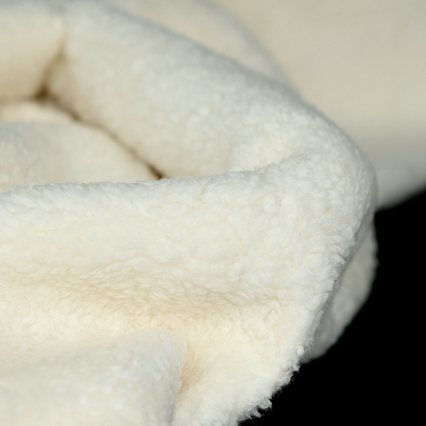 Colby - Fausse fourrure / Moumoute / Sherpa de coton écru naturel 2
