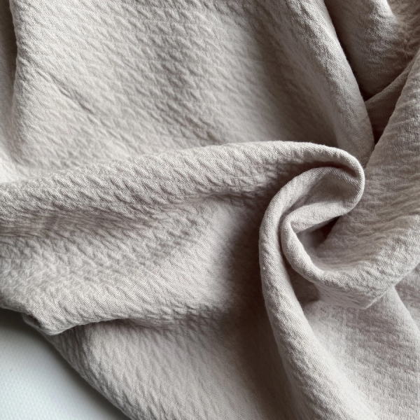 BAYA - Double de coton texturée losanges coloris grège