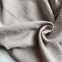 BAYA - Double de coton texturée losanges coloris grège