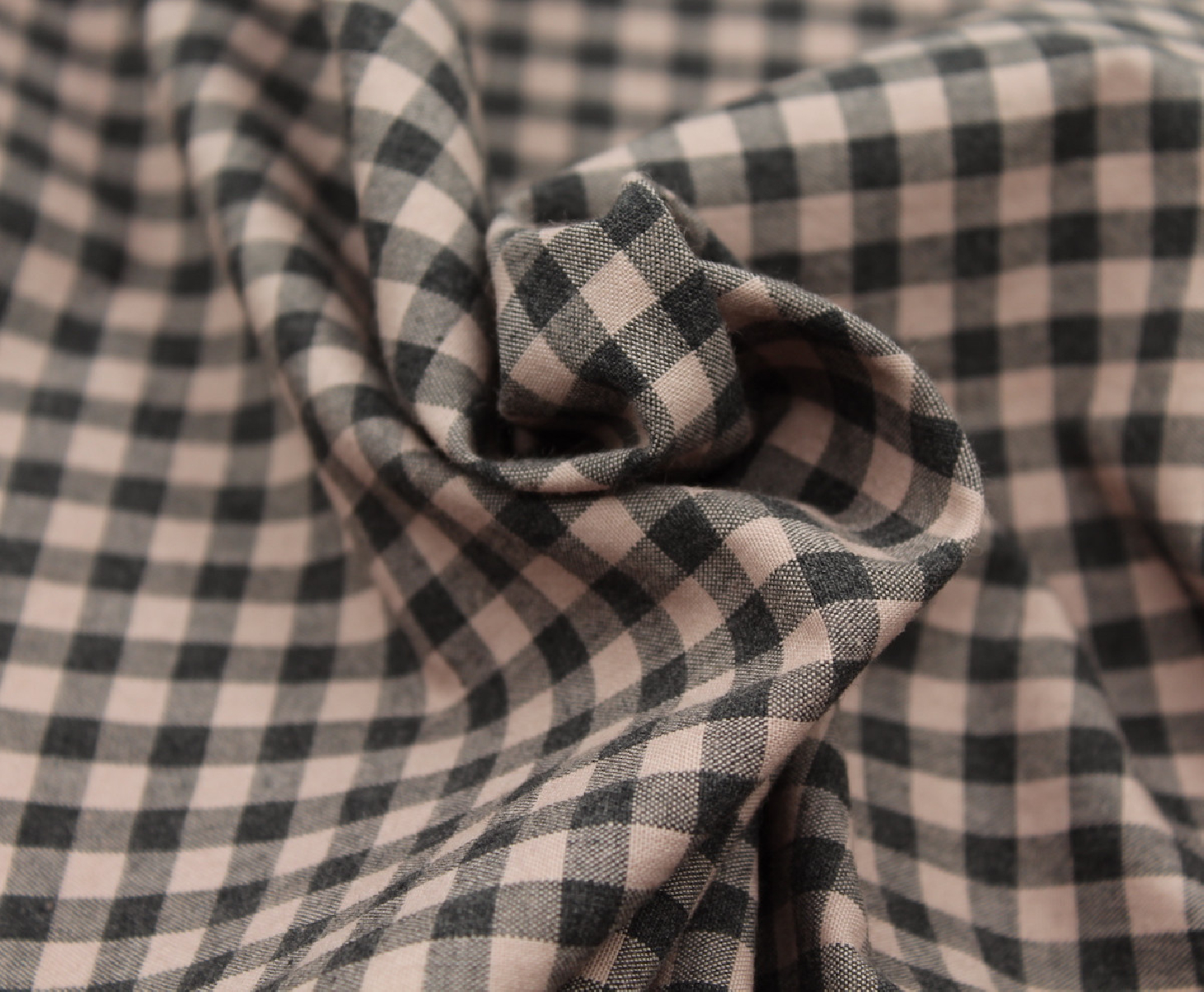 Coton vichy chiné vieux rose carreaux 5mm