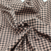 Coton vichy chiné vieux rose carreaux 5mm