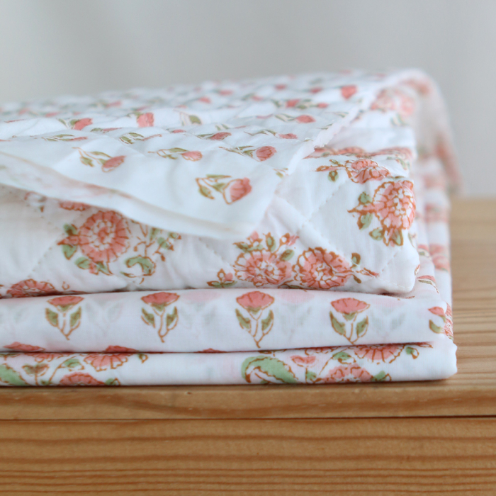 Anika - Tissu indien coton hand block traditionnel