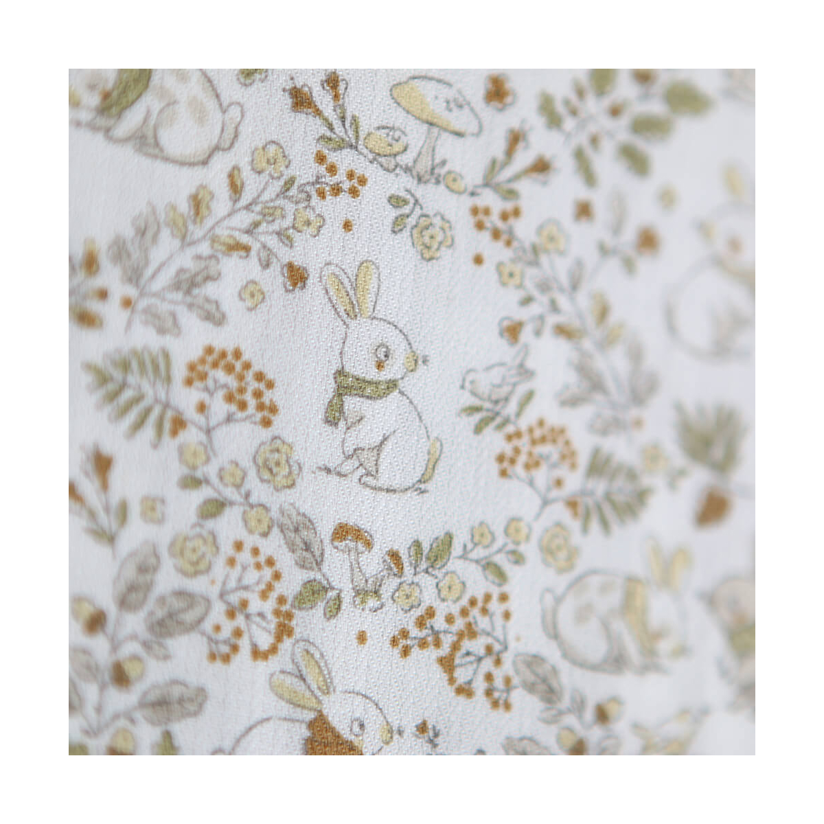 Panpan - Tissu coton texturé imprimé petits lapins
