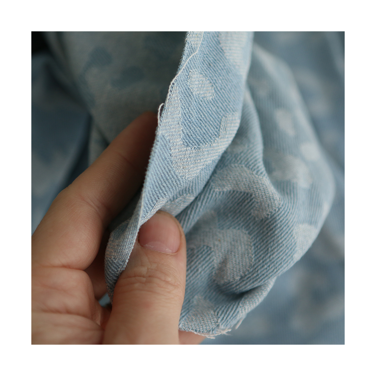 Jean coton 330gr jacquard bleached Graou