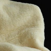 Shaun - Tissu fourrure pure laine vierge de mouton BIO tissée sur coton