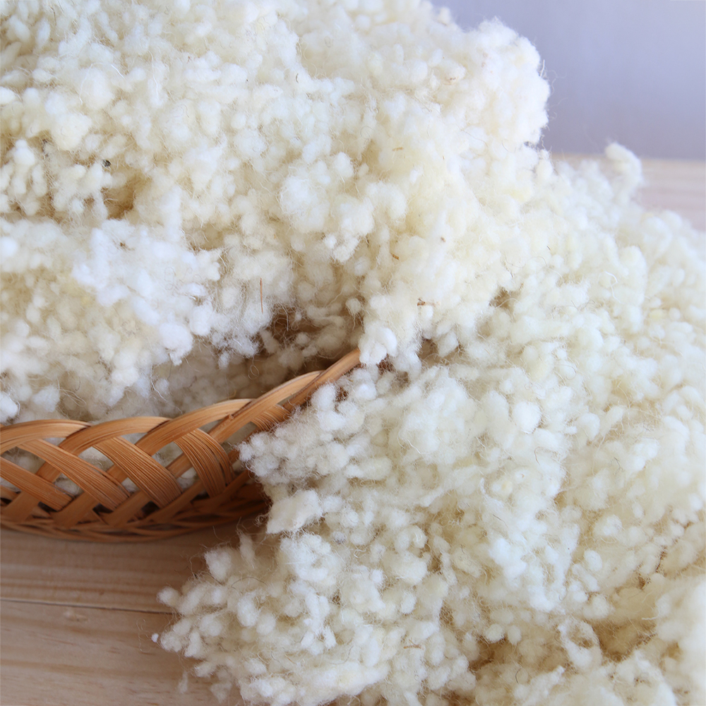 Laine vierge de mouton en flocons pour rembourrage