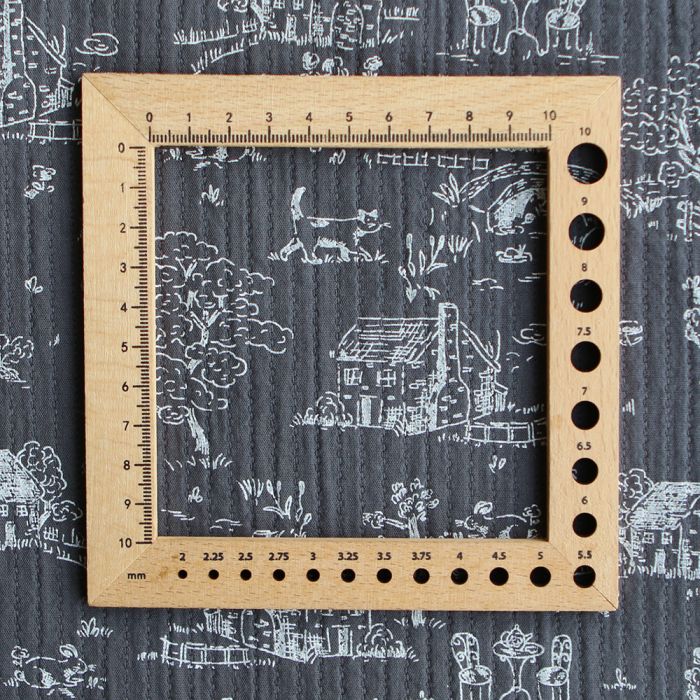 Edwina - Tissu coton piqué léger texturé toile de Jouy anthracite