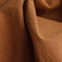 Seersucker / Coton gaufré vichy mini 1mm prune / miel