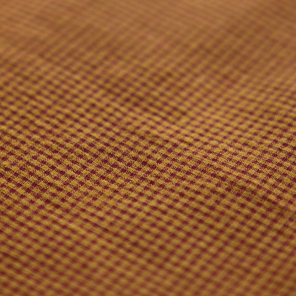 Seersucker / Coton gaufré vichy mini 1mm prune / miel